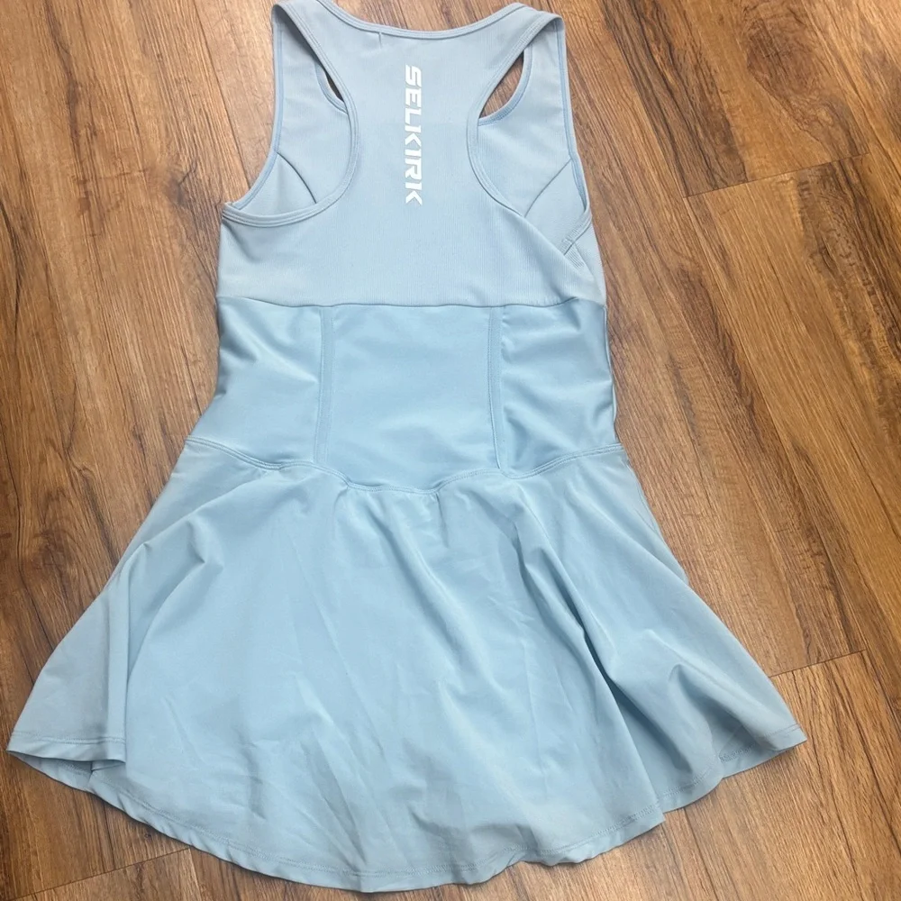 Selkirk Light Blue Athletic Tennis Dress with logo small pickleball - Picture 5 of 5